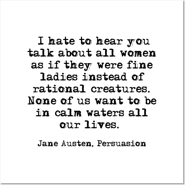 In calm waters - Jane Austen Wall Art by peggieprints